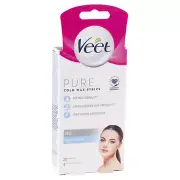 Veet Pure Face Wax Strips 20Pk