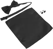 [COSMEVIVI] Mens Suit Accessories Set Tuxedo Shirt Studs Handkerchief Bow Tie Him Bc02