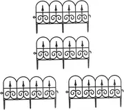 Levemolo 4Pcs Flexible Decorative Garden Fence Panels Movable Lawn Edging for Custom Design Imitation Border for Patio and Flower Bed Protection