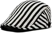 [Generic] Men's Beret Hat Spring and Summer Thin Section Duck Tongue Cap Men's Cotton and Linen Breathable Striped Beret Literary Youth Female Sun Hat