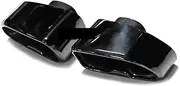 18 to 21 Compatible For BMW X3X4G01G02 exhaust Tip modification of the original car's square mouth tail throat square tail nozzle(Black pair)