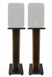 (2) Rockville 28" 2-Tone Studio Monitor Speaker Stands For Behringer 1C-BK