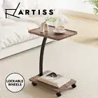 Artiss Coffee Table Snack Side Movable End Table C Shaped Under Couch Sofa