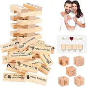 Lust Tower Games for Adults & Date Night Dice for Couples, Romantic Tower Stacking Block & Decision Dice, Super Naughty Block Tower Tumbling & Dating Fun Dice Set for Valentine Lover Drunking Games