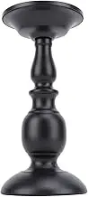 Black Metal Pillar Candle Holders Set, Elegant Retro Iron Candle Holder, Black Metal Decorative Candlestick Holder for Weddings, Dining Tables, Ideal for Enhancing Home Decor
