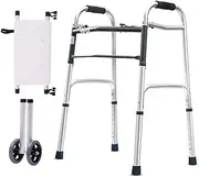Wheeled Rollator Walker for Elderly Adult,Folding Shower Chair with Seat,Bariatric Walking Frame - Adjustable Height Transport Chairs Interesting