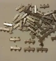 50 Pieces Multi Strand Link Connectors, Silver Tone