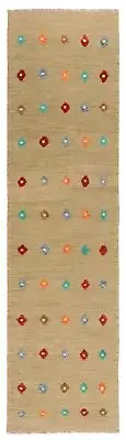 Kilim Afghan Handwoven Oriental Rug 297x79cm - Runner, Kilim, Carpet, Rug