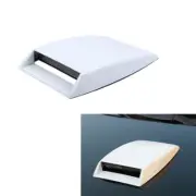 Universal Car Auto Decorative Air Flow Intake Hood Scoop Vent Bonnet Cover White
