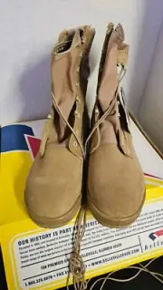 Belleville 340A Tan Army Combat & Flight Boots! Size 10.0 W