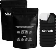 Naxifly Mouth Tape for Sleeping - Anti Snoring Device & Snore Reducing Aid | Hypoallergenic Sleep Tape,Promote Nose breathing | Enhance REM Sleep & Nasal Breathing | Pack Of 60 Sleep Strips(Black)