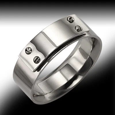 New Vero Vicenza Vomo Engravable Panel Ring - Size 9