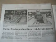 Jillian Martin PWBA Bowler Bowling Youngest Female CHAMPION Stow Sentry Paper