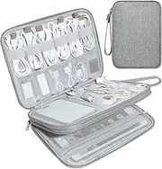 Electronics Organizer Travel, Travel Cord Organizer Case, Compact Electronics Accessories Bag for Cable, Cord, Charger, Phone