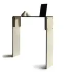 Slim Wood Console Table for Entry with Smartphone and Tablet Stand Contemporary