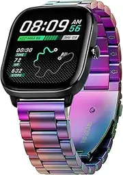[Hiseus] Compatible with Amazfit GTS 3/4/4 Mini Bracelet, Stainless Steel Metal Replacement Wristband Business Watch Strap for GTS 2 / GTS 2 Mini / 2e