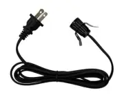 7110K Black Single Light Replacement Clip in Lamp Cord for Christmas Village