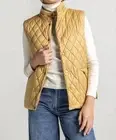 Lilla P reversible snap front vest in ANTIQUE GOLD