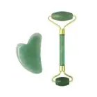 Natural Facial Slimming Massager Vibrant Facial Jade Roller and GuaSha Duo Kit