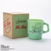 Fire King SNOOPY Stacking Mug Peanuts 70th MAN'S BEST FRIEND Jade-ite Green Rare