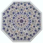 24 Inches Marble Coffee Table Top Lapis Lazuli Stone Inlay Work Indoor Table Top