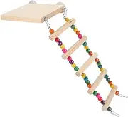 SUPVOX Parrot Cage Climbing Ladder Toy Budgie Step Ladder Wooden Bird Toy Perch Platform