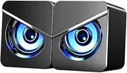 Uonlytech 1pair Wired Computer Speakers Bass Diaphragm Dual Stereo Sound for Home Office Gaming and Desktop Use