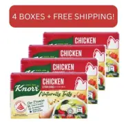 ✅ 4 x Knorr Chicken Stock Cubes (60g) | Naturally Tasty | No MSG | Free Shipping