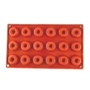 18 Cavity Tiny Donut Silicone Cake & Chocolate Mould (40mm 15mm deep cavity)