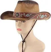 [SLEDEZ] Men's Summer Straw Hat Men's Outdoor Straw Hat 56-58cm