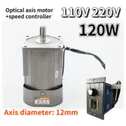 Optical Axis Deceleration Geared AC Motor With Speed Controller 220V 110V 120W