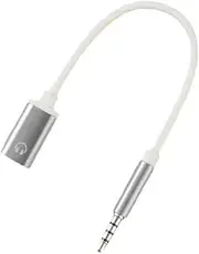 USB C to 3.5mm Female Headphone Jack Adapter, Flat Headphone to Round Head Adapter Cable Analog Connection Mobile Phone Adapter Converter