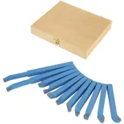 11pcs Lathe Tool Bits, 10 x 10mm Carbide-Tipped Lathe Cutting Tool Hand Face ...