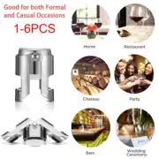 1-6X Stainless Steel Wine Champagne Stopper Sparkling Prosecco Bottle Sealer Hot