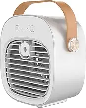 Portable Air Conditioner-4000 mAh Rechargeable Evaporative Air Cooler, USB Mini Humidifier Misting Fan with 3 Speed Quiet for Home, Office, Travel, and Outdoor Activities (White)