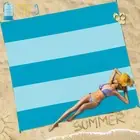 Beach Blanket Sandproof Waterproof 78''×81''1-5 Adults Oversized,Compact Ligh...