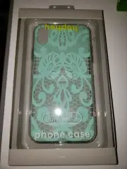 heyday Apple iPhone X Printed Lace Case - Teal Lace Polycarbonate Hard Case