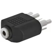 3.5mm Mono Female Jack to 2x RCA Mono Male Plug Adapter Audio Splitter Converter