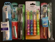 Toothbrush and Toothpaste Lot Oral-B Colgate Charcoal Toothbrush Travel/Full Sz.