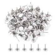 0.43 Inch Push Pins, 200 Pack Flat Round Head Push Pin, White