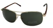 Kenneth Cole Reaction Shiny Gold Mens Rectangle Metal Sunglass, KC1379. 32N