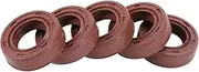 X AUTOHAUX Universal Oil Seal TC Double Lip W Steel Spring Seal Ring Rotary Shaft Seal 14x24x7mm High Pressure Fluorine Rubber Brown 5 Pcs