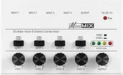 Tadill 4 Input Audio Mixer Mixer Equalizer Music Recording Equipment Sound Mixing Board Console System for Club Computer Player Recording, White