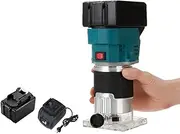 Brushless Wood Trimmer Router Battery Charger Cordless Compact with 1 Battery
