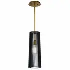 1 Light Contemporary Metal Slatted Shade Pendant Light Fixture - Pendants -
