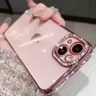 For iPhone 16 15 Pro Max 14 13 12 11 X Luxury Rhinestone Diamond Shockproof Case