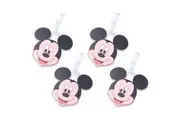4x Disney Luggage Tag Suitcase Identity Name/Address Label Badge Mickey Mouse