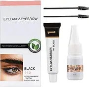Eyelash Tint Kit, Semi-Permanent Eyebrow Coloring Kit, Long-Lasting Professional Waterproof Quick Drying Eyelash Dye Cream, Makeup Kit For Natural Eyelash, Complete Beginner Brow Kit