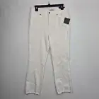 John Mark Jeans Women's Size 6 Ankle Floral Embroidered Stretch White (52)