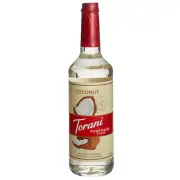Torani Puremade Coconut Flavoring Syrup 750 mL Glass Bottle 880602587